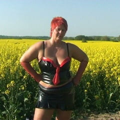 Outfit change in canola field