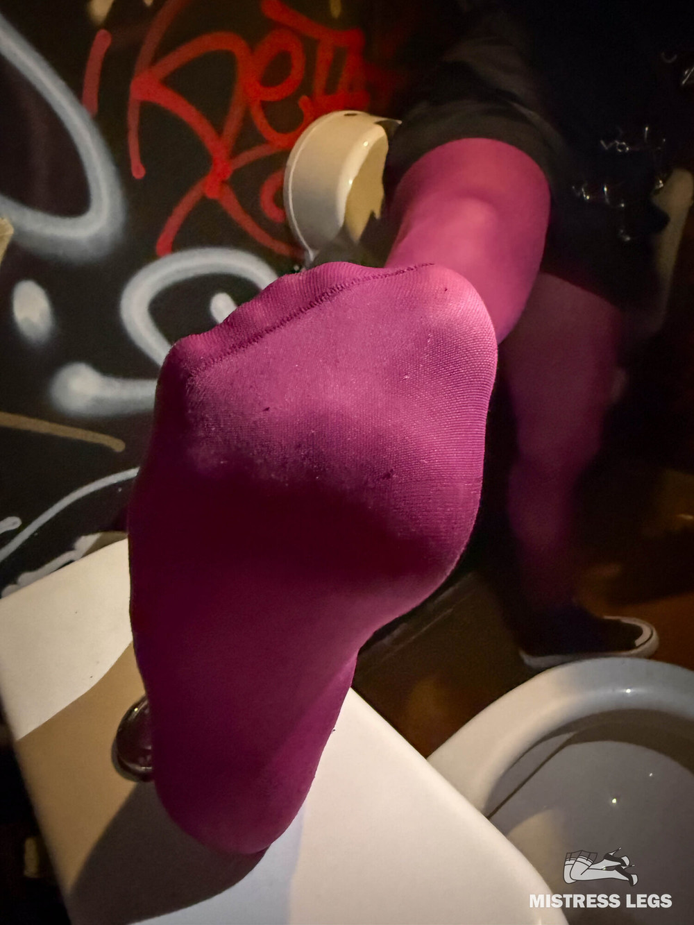 Pink Nylon Footprint on your face #5