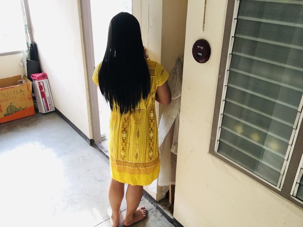 Dress Yellow Teen ladyboy #9