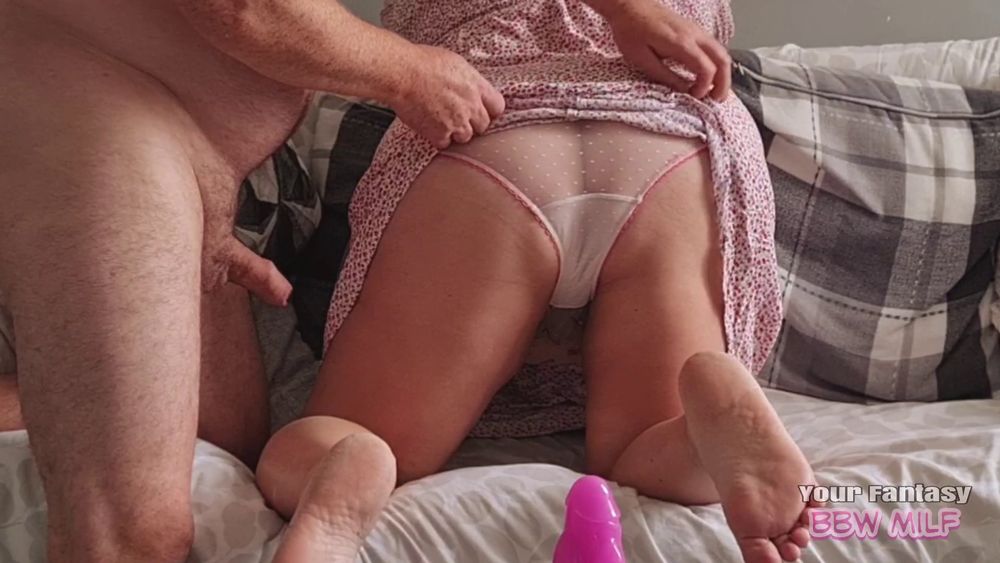 Horny BBW Milf taking big dildo in her mature hairy cunt #2