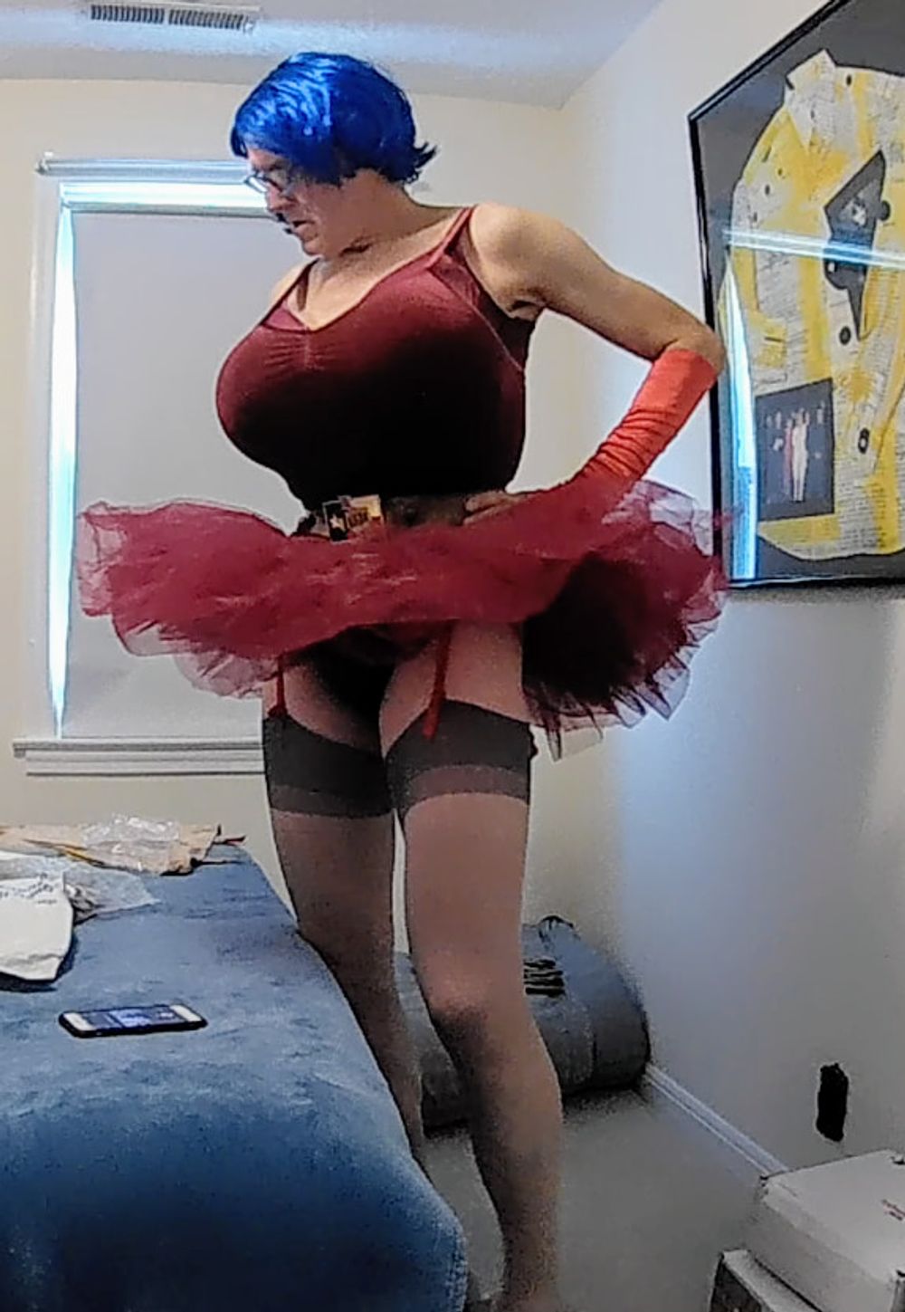 20190107 red tutu dressup #8