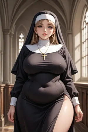 attractive busty nun         