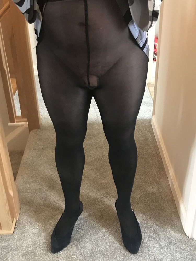 Blue opaque tights #46