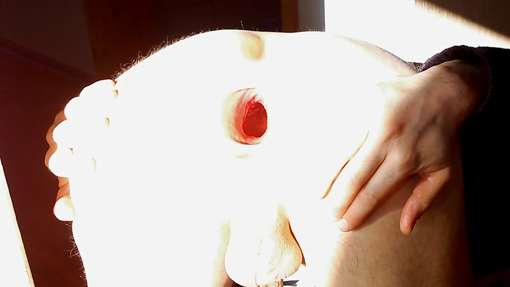 Big gaping asshole in extreme light #5