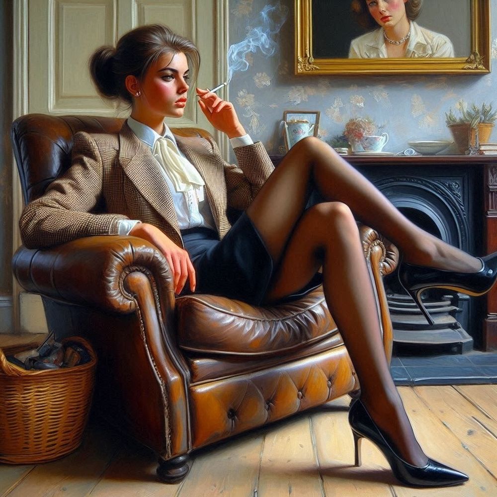 Smoking and Stockings. #50