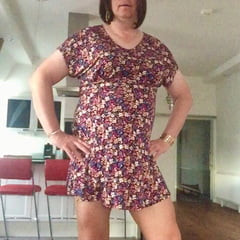 Nicki-Crossdress Summer-Dress, Stockings &amp; Boots