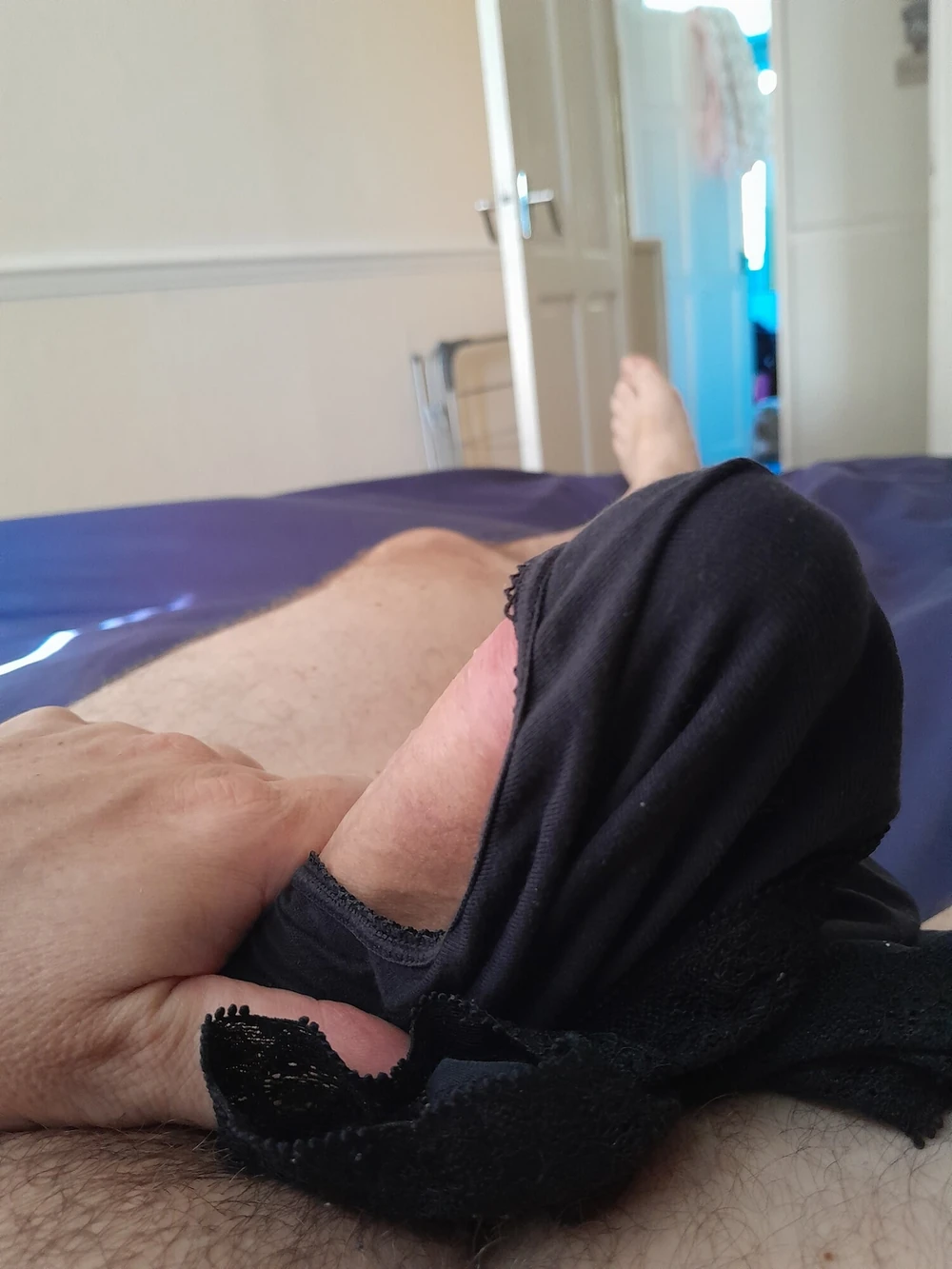 Wanking in dirty milf panties #3