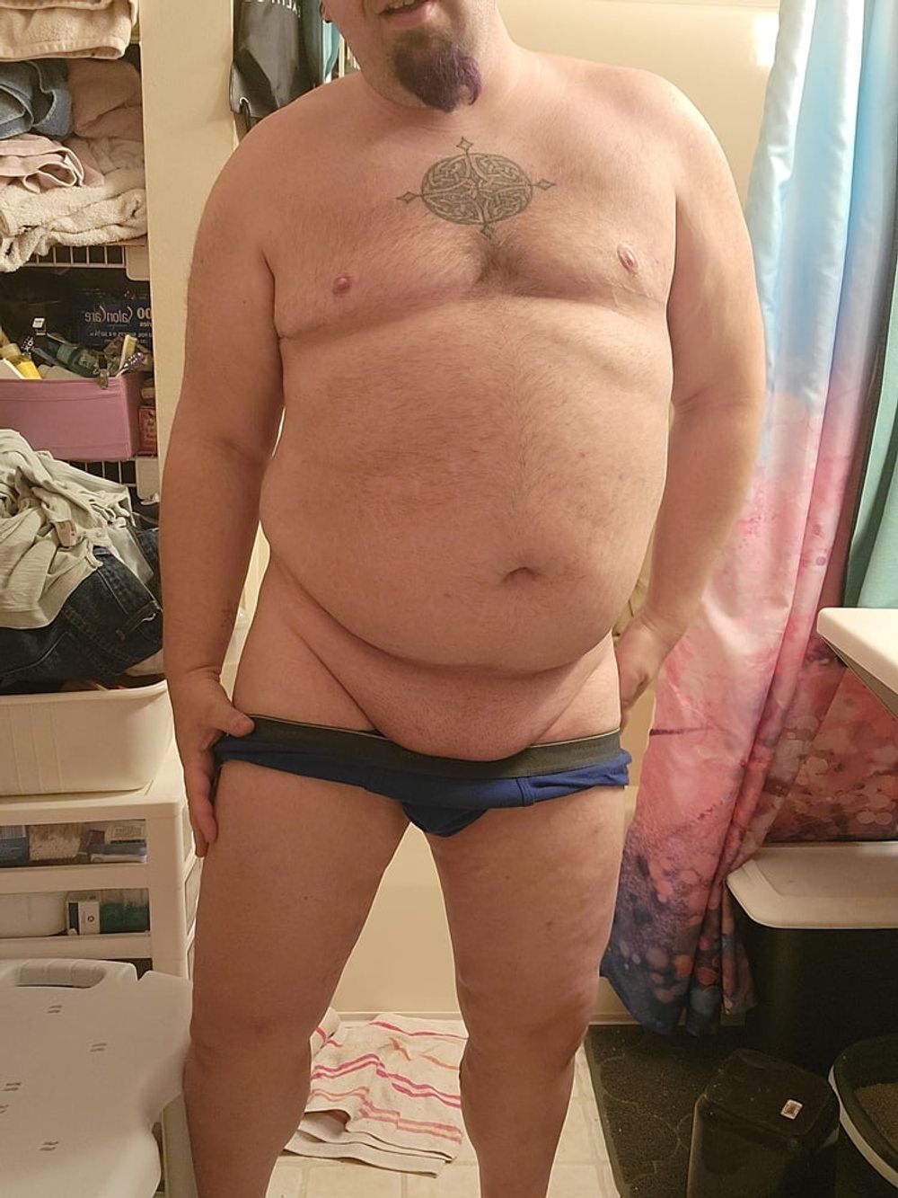 Fat gay chub strips underwear.