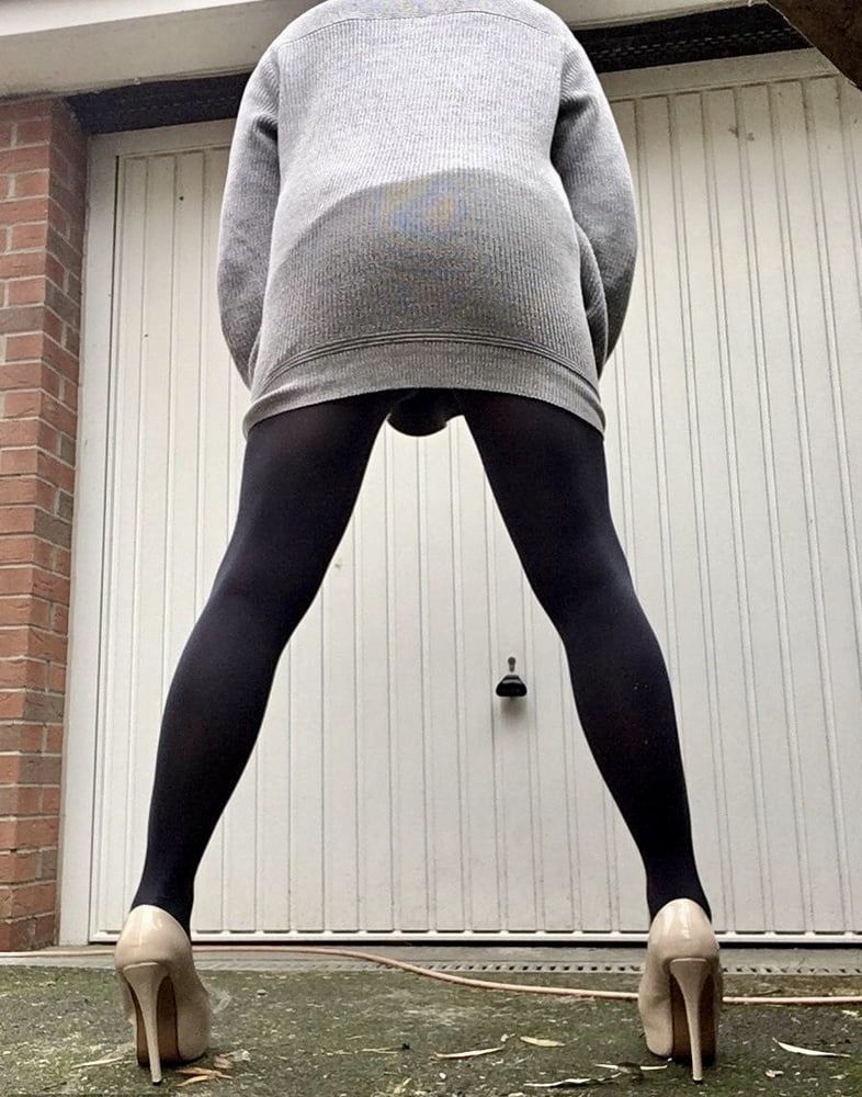 Outside in Pantyhose  #19