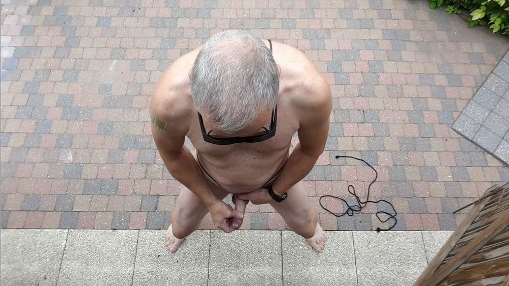 public outdoor exhibitionist bondage jerking show #57