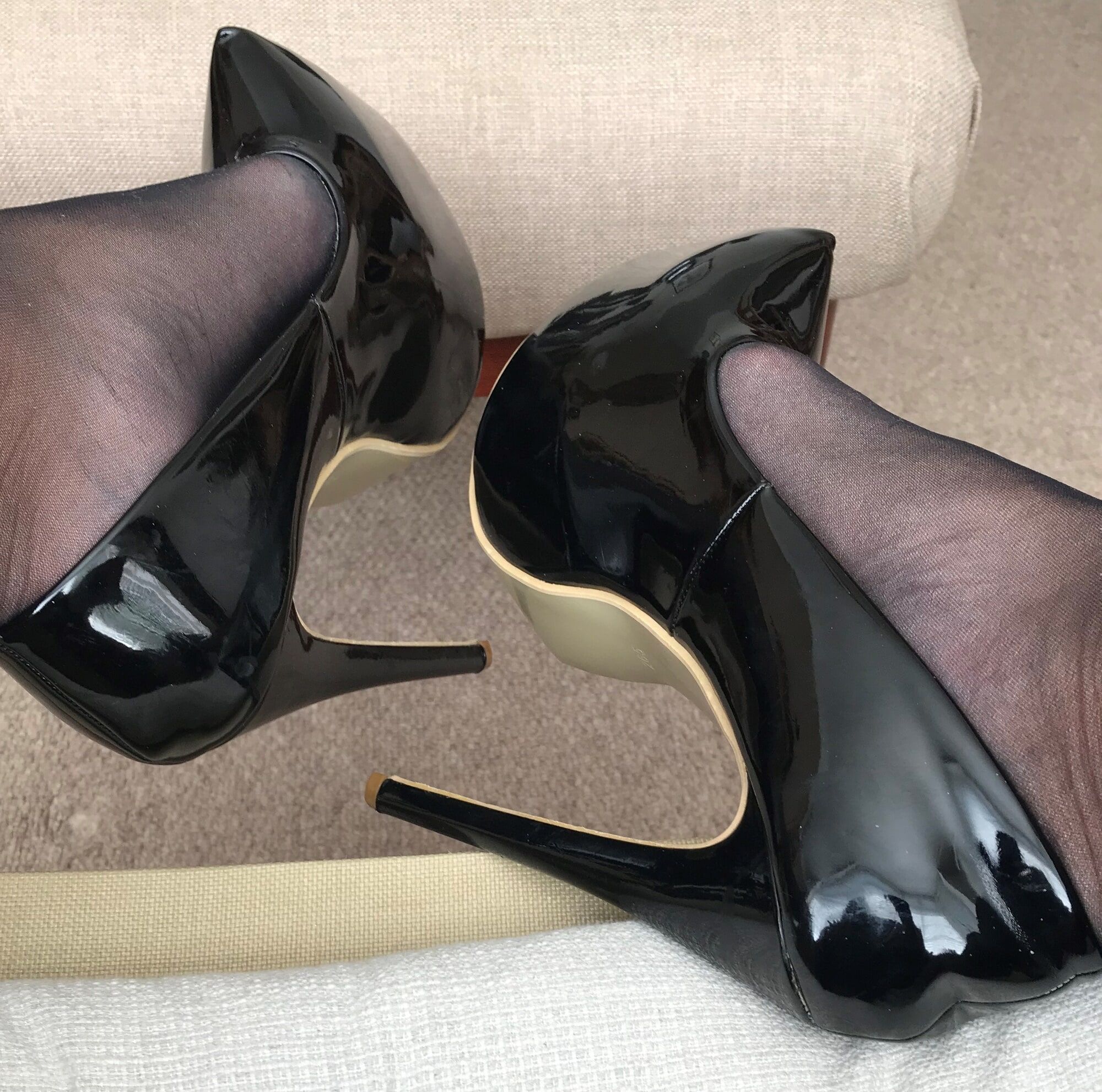 black tights & heels close-up #12