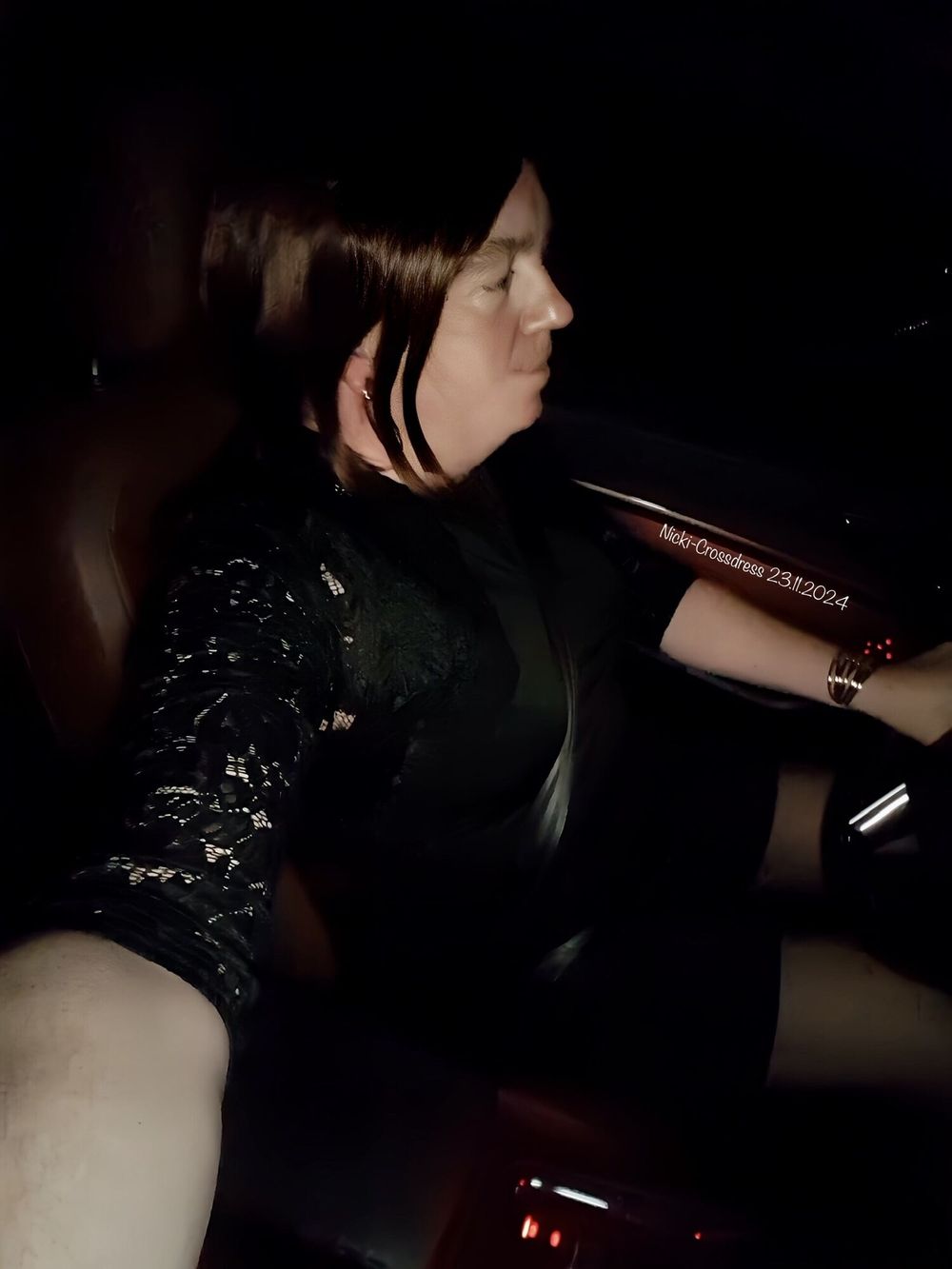 Nicki-Crossdress driving home from date I #4