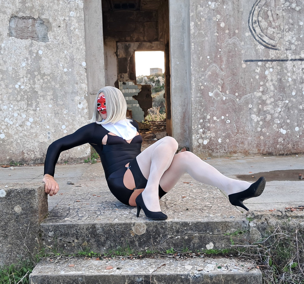 Kinky Perverted Nun in Nylon Stockings and High Heels #12