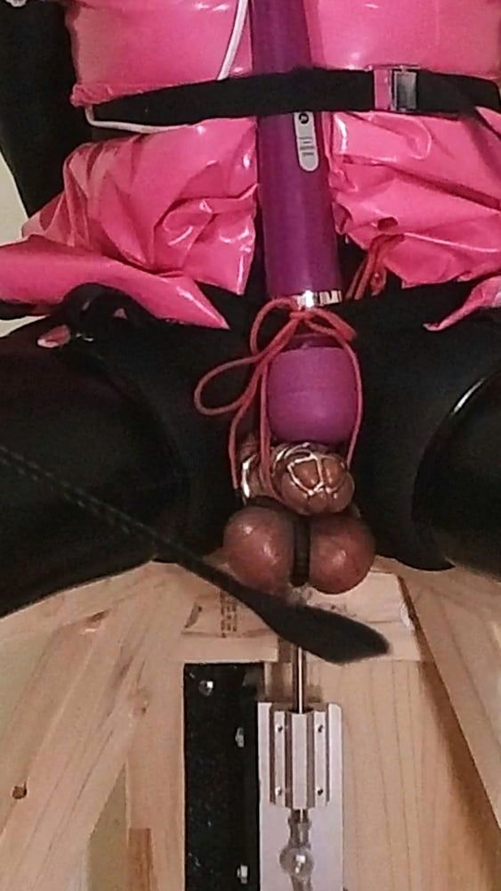 fed my own cum strapped to fucking machine chair in chastity #22