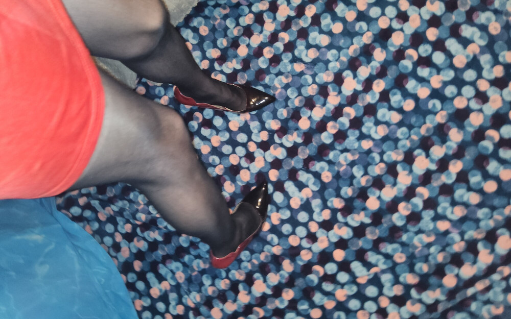 Teasing in My Black Pantyhose #11