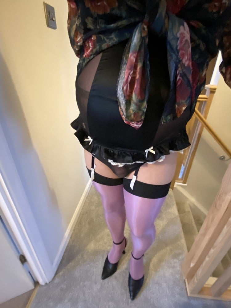 Purple stockings and lingerie #31