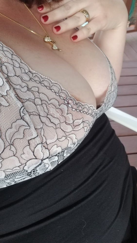 Mommy's morning coffee on the deck housewife milf tease #45