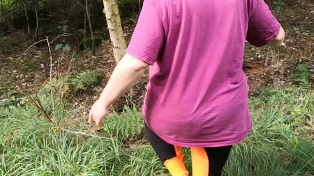 naked tits and ass whipping in woods         