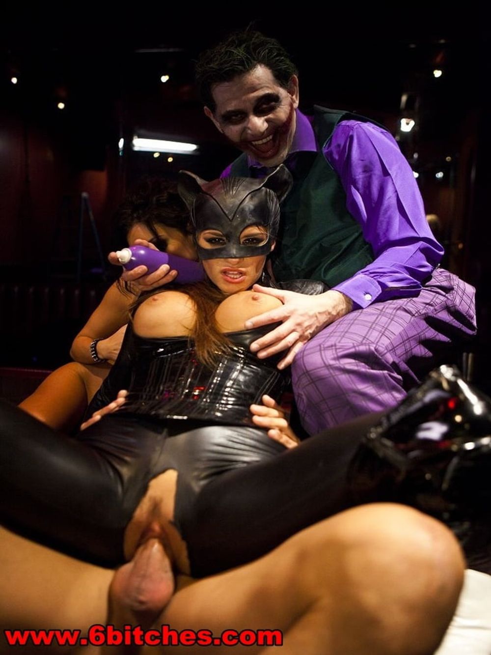 Joker and Catwoman organize big sex orgy with 2 men and 5 wo #29