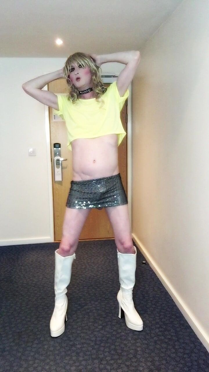 Sissy Poses In Sparkly Skirt #10