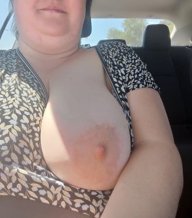 Flashing My Tits In The Car