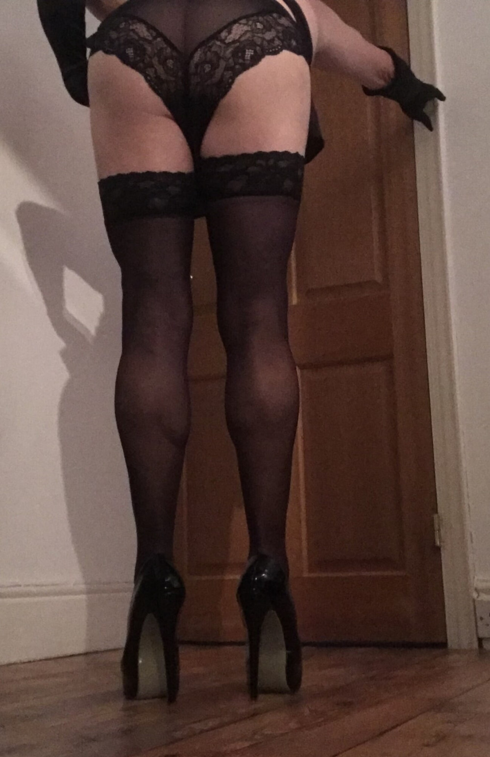babe in lace top stockings #6