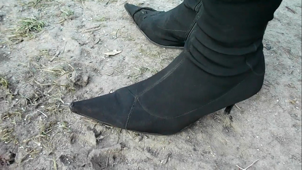 My girlfriend in her stinky boots #2