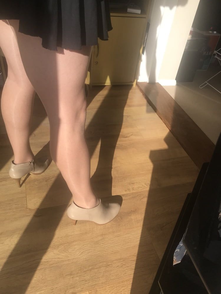 Tan pantyhose in the sun #25