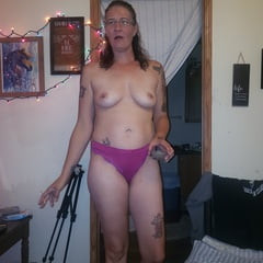 Satin Lady in her panties and T