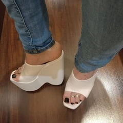 white platforms