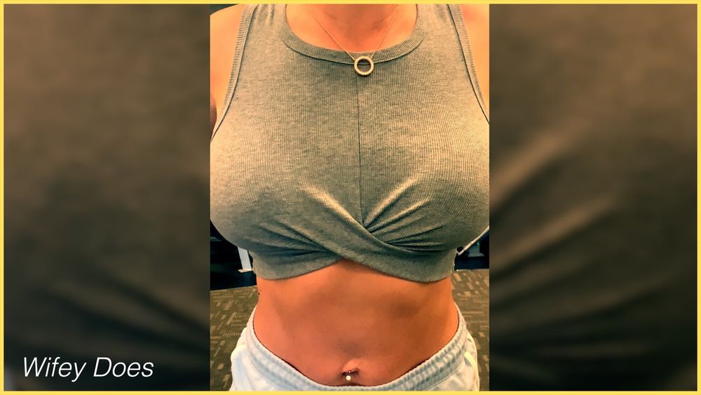 Wifey works out braless at public gym #6