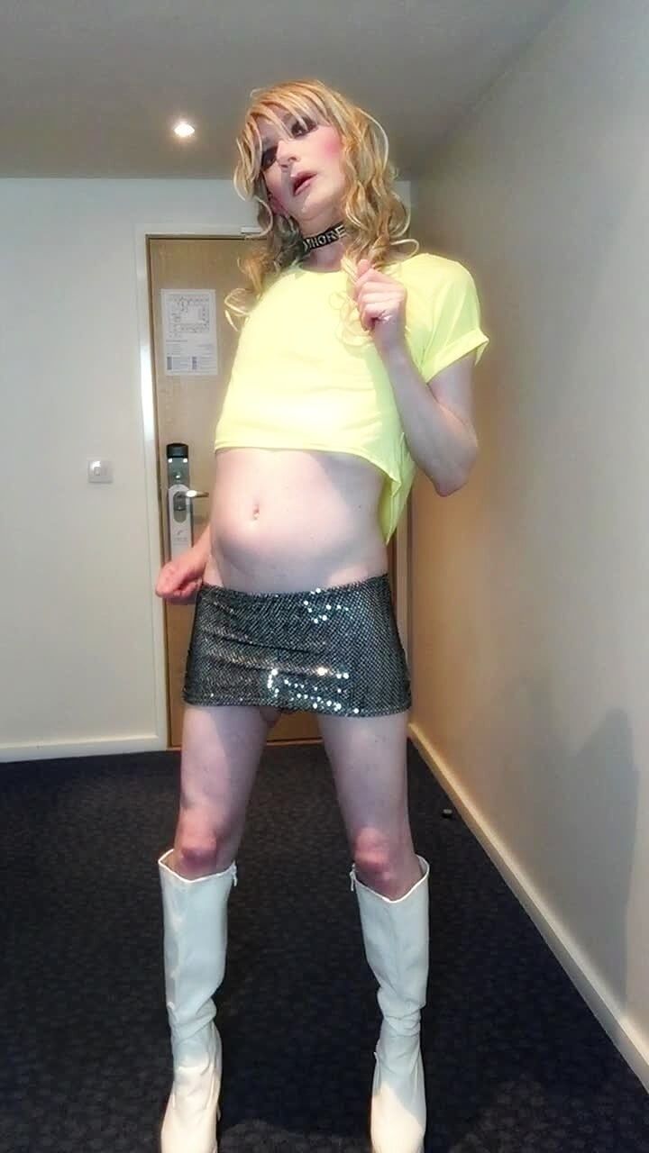 Sissy Poses In Sparkly Skirt #19