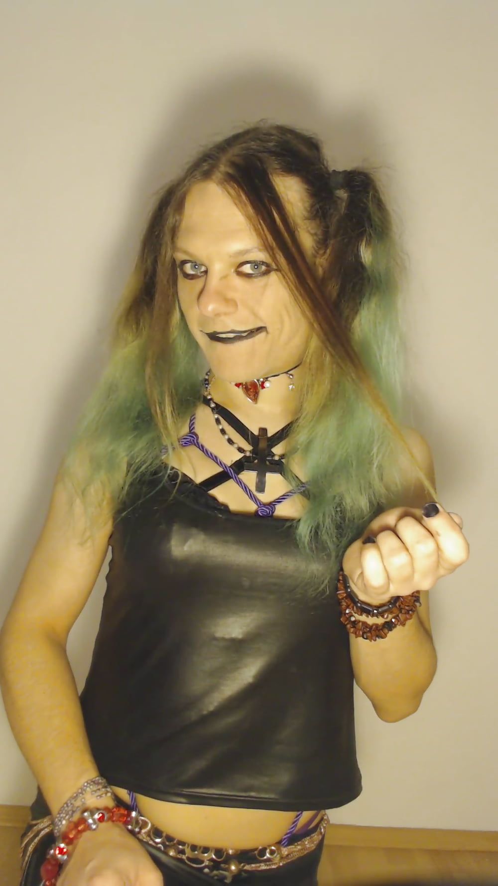 Bondage Chastity Green Cyber Goth Brandynette #8