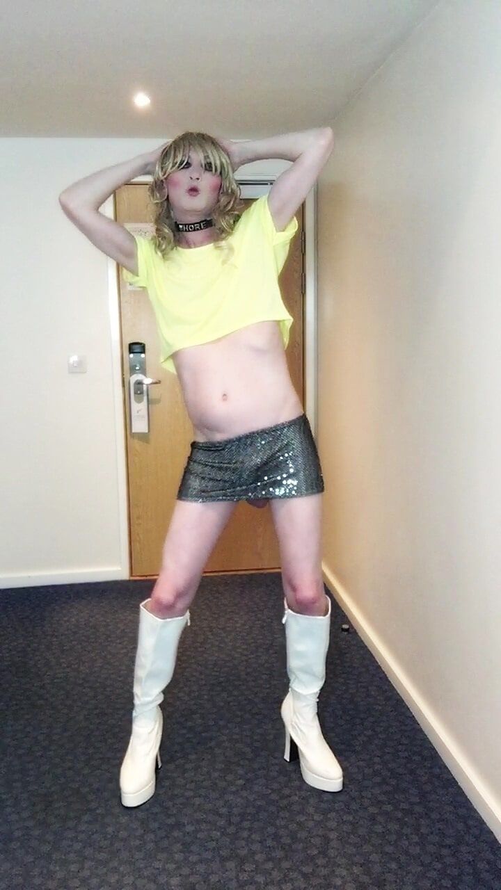 Sissy Poses In Sparkly Skirt #14