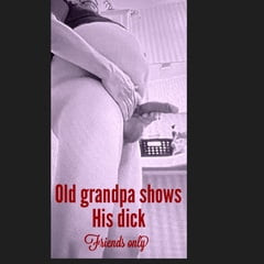 Old grandpa shows his dick