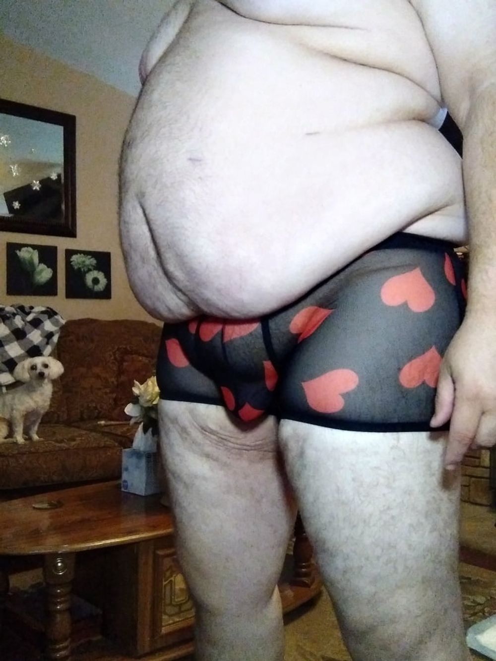 Wearing heart boxers #2