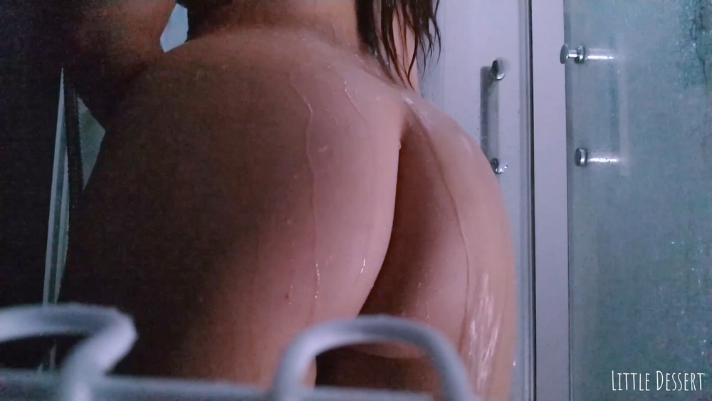 SEXY college girl in the shower SPANKING her ASS really HARD #6