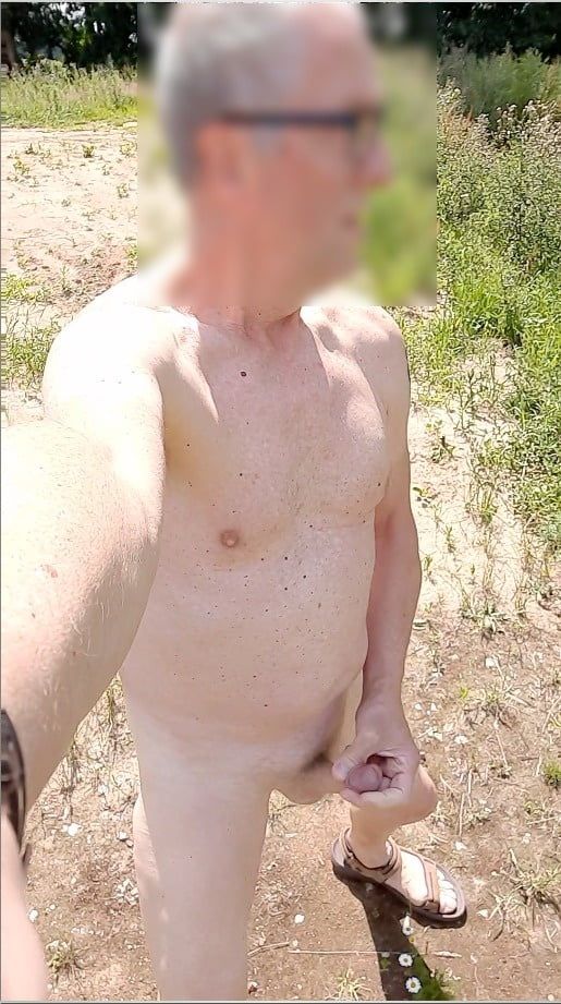 outdoor public naked exhibitionist edging sexshow cumshot #11
