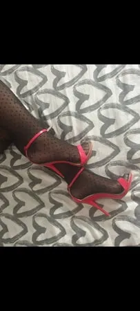 some of my heels and stockings         