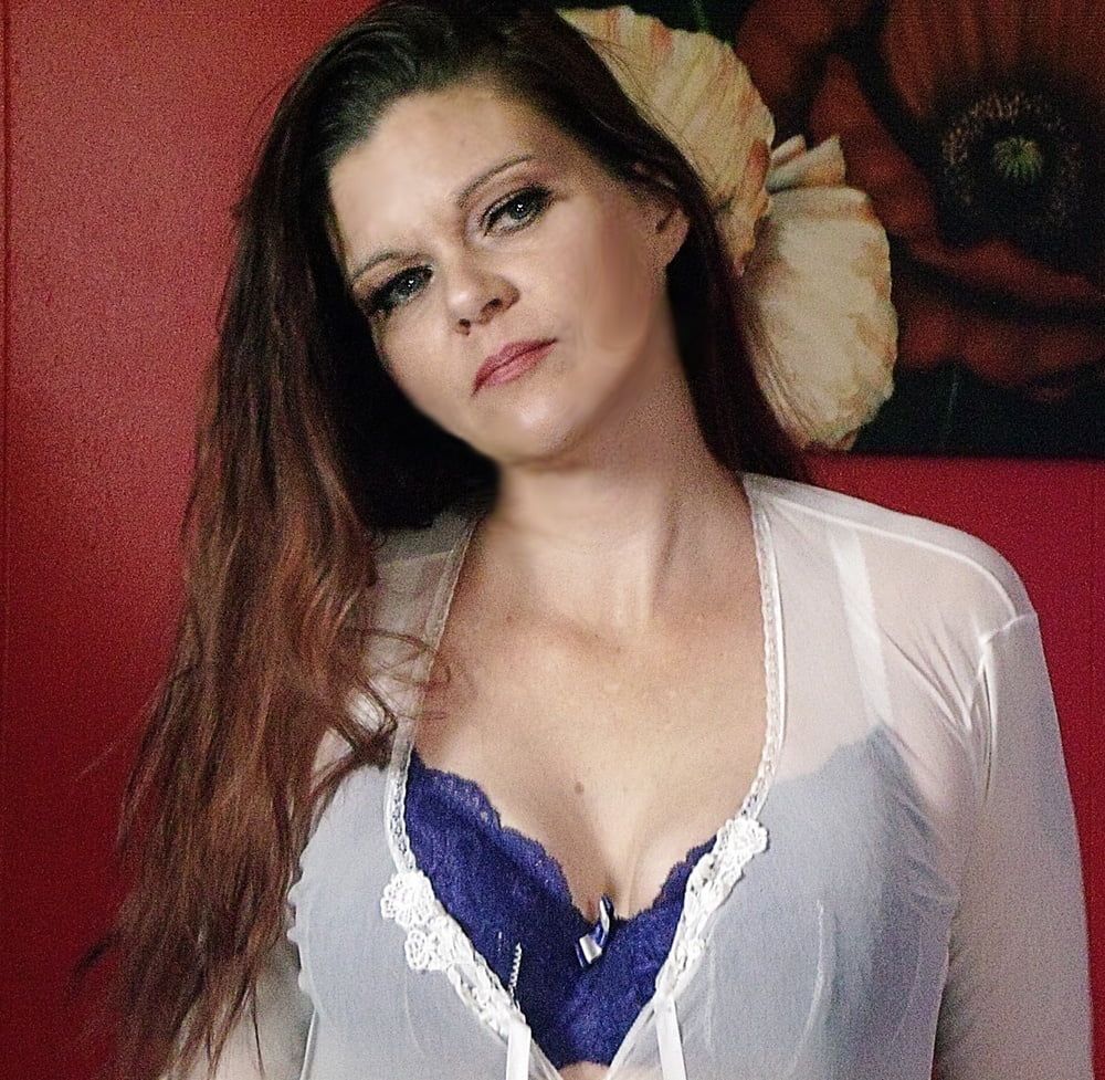 Blue Bra and White Blouse #57