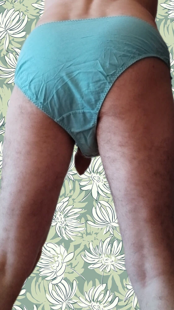 Turquoise lace panties #3