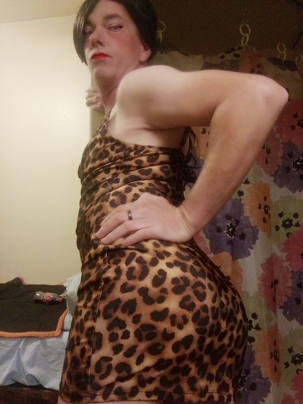 Hot crossdresser in tight dress #25