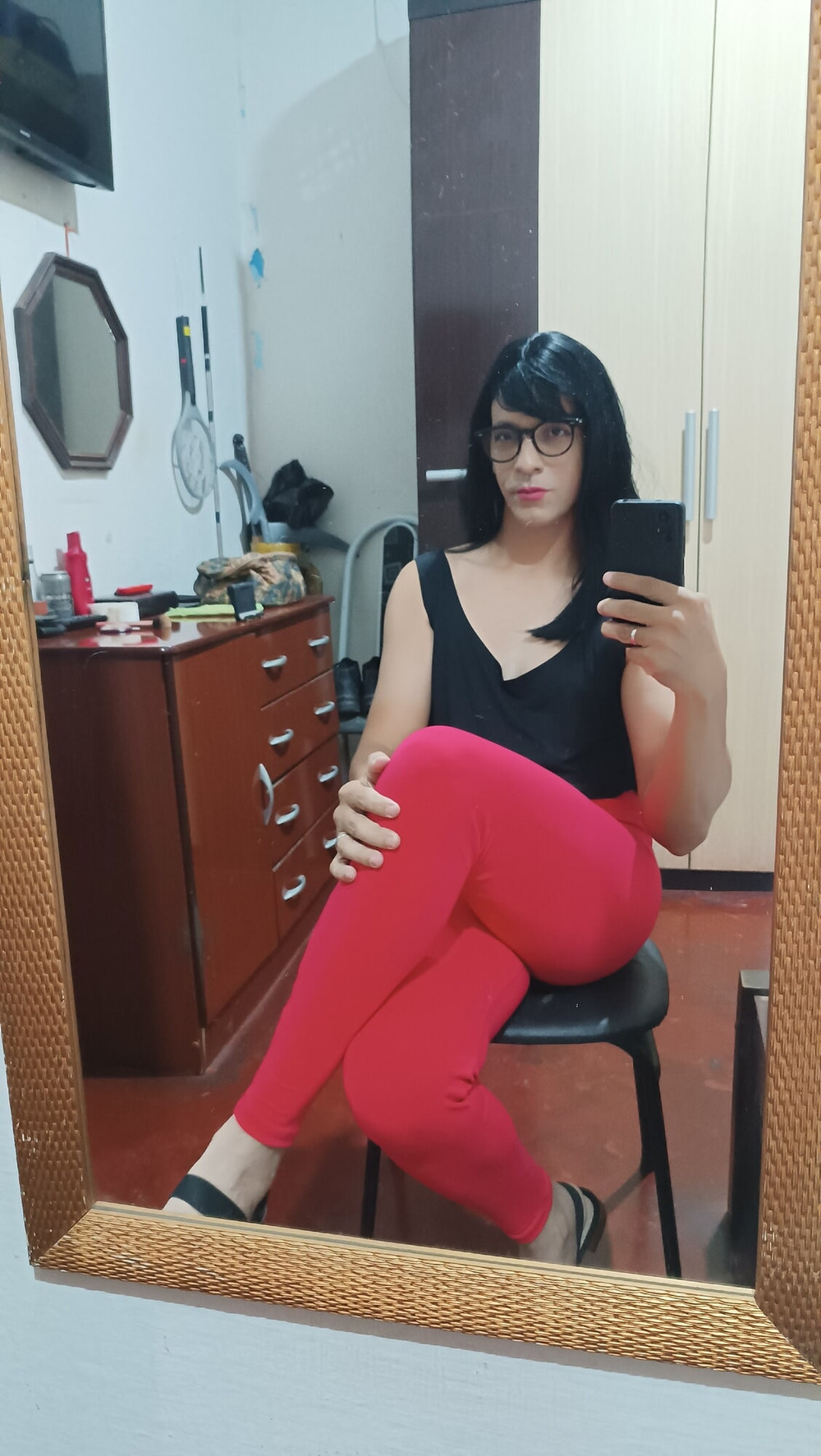 Sakura Nakamura Costume legs Red Gym #20