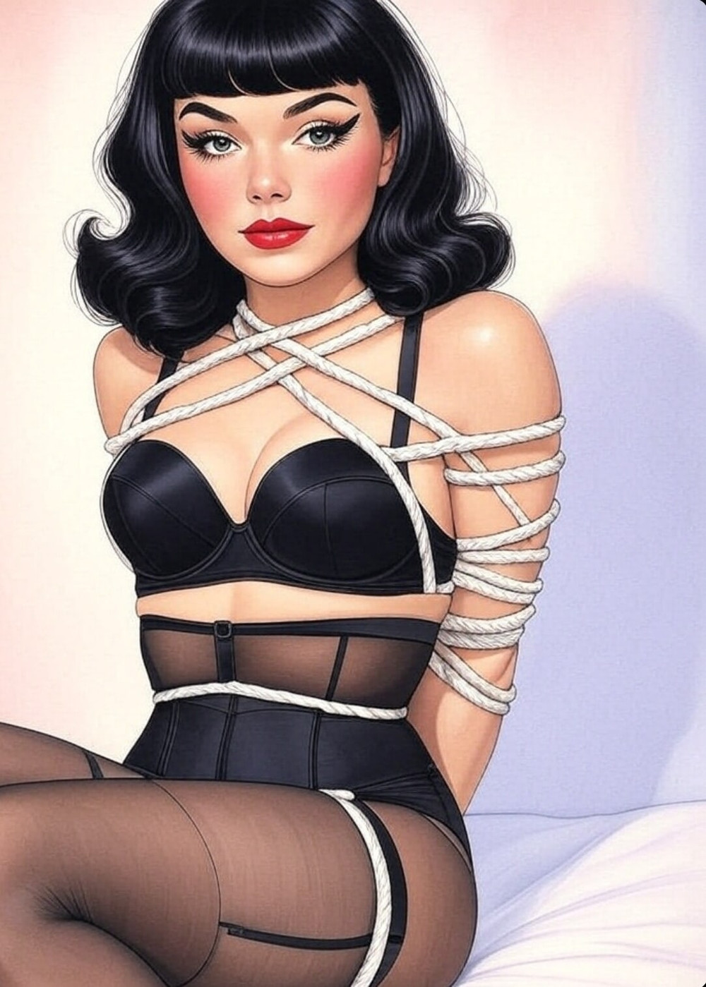 Pixwhores Experimental: Black Stockings & Bound #3