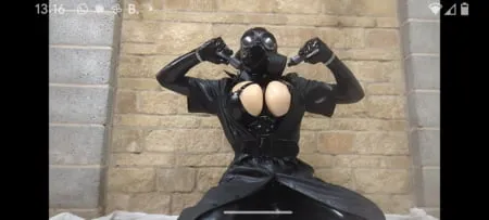 alison in rubber         