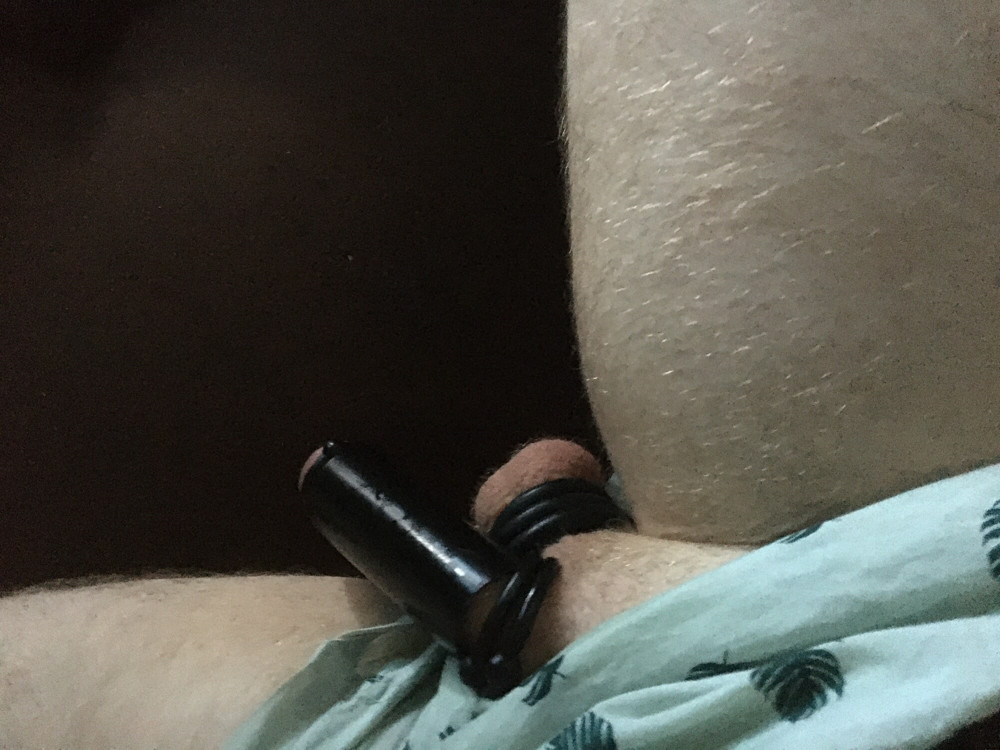 Balls With Rings And Cock With Homemade Cocksleeve And Rings #6