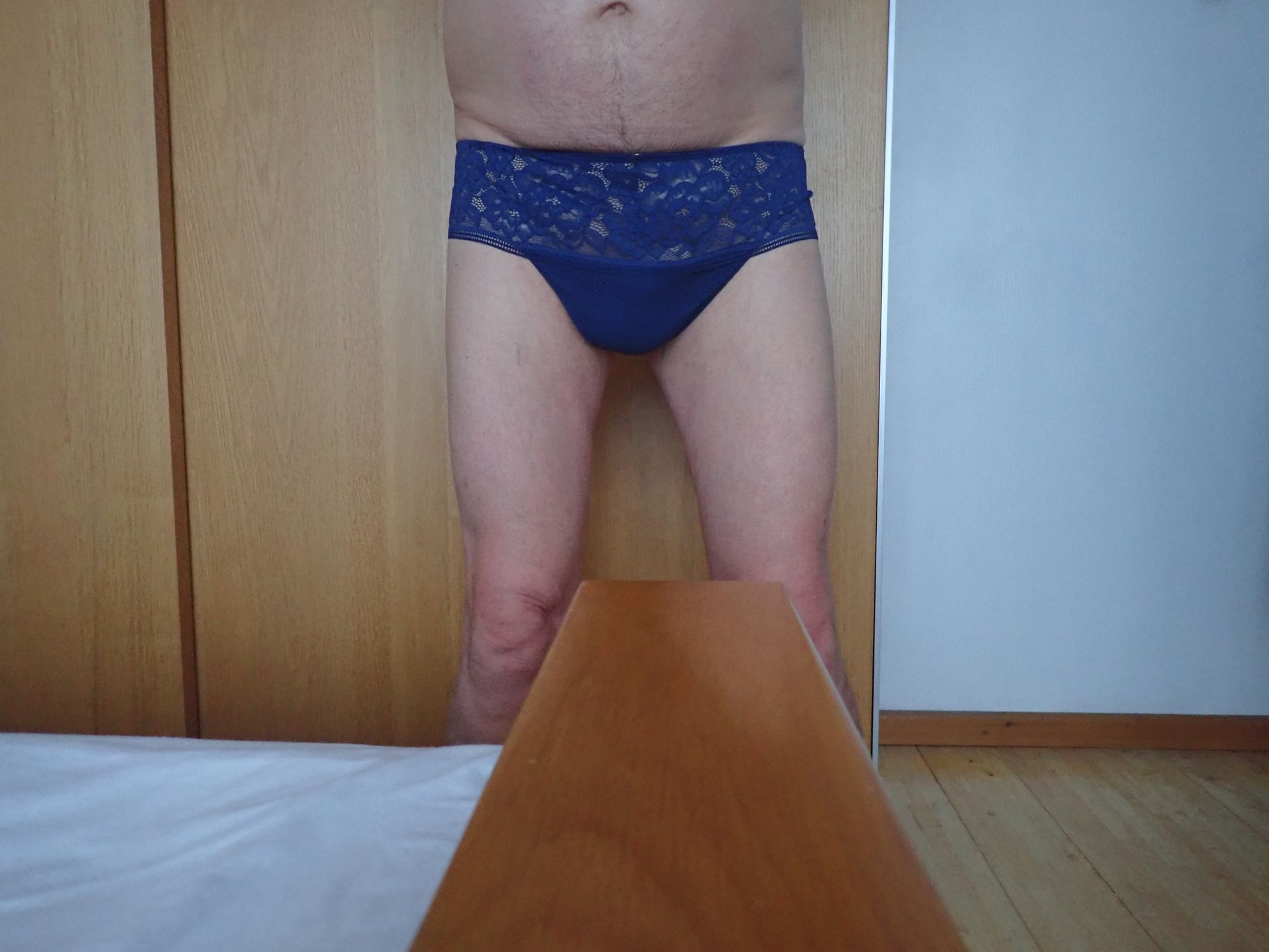 in my brand new blue thong #28