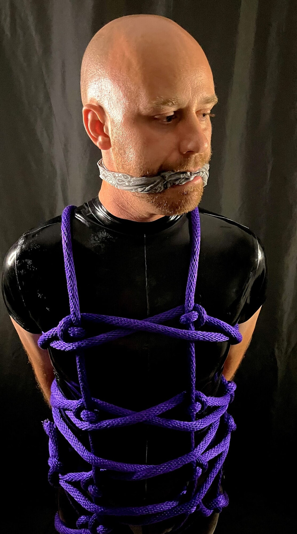 Tied up Rubber gimp  #9