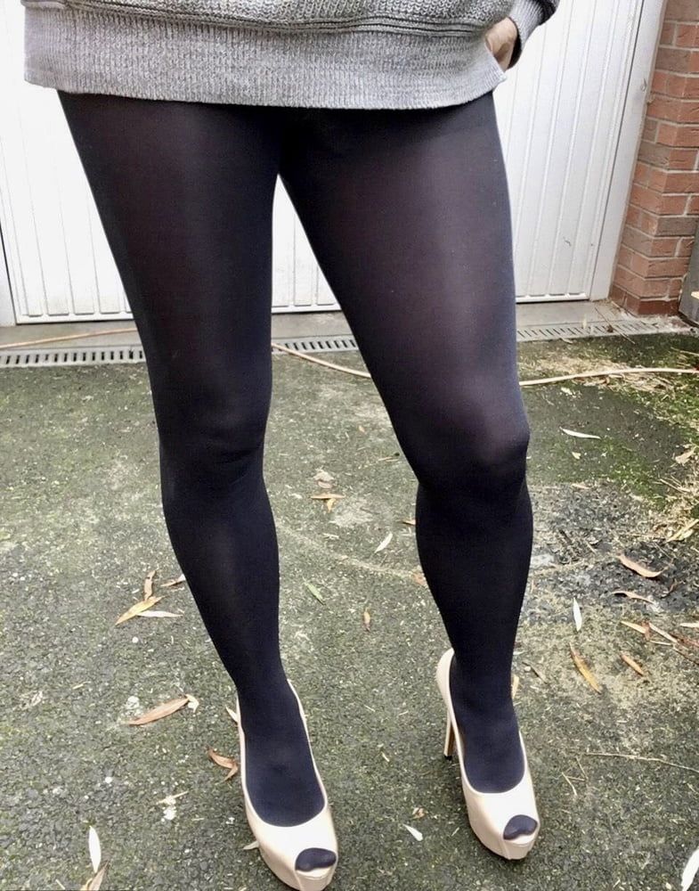 Outside in Pantyhose  #18