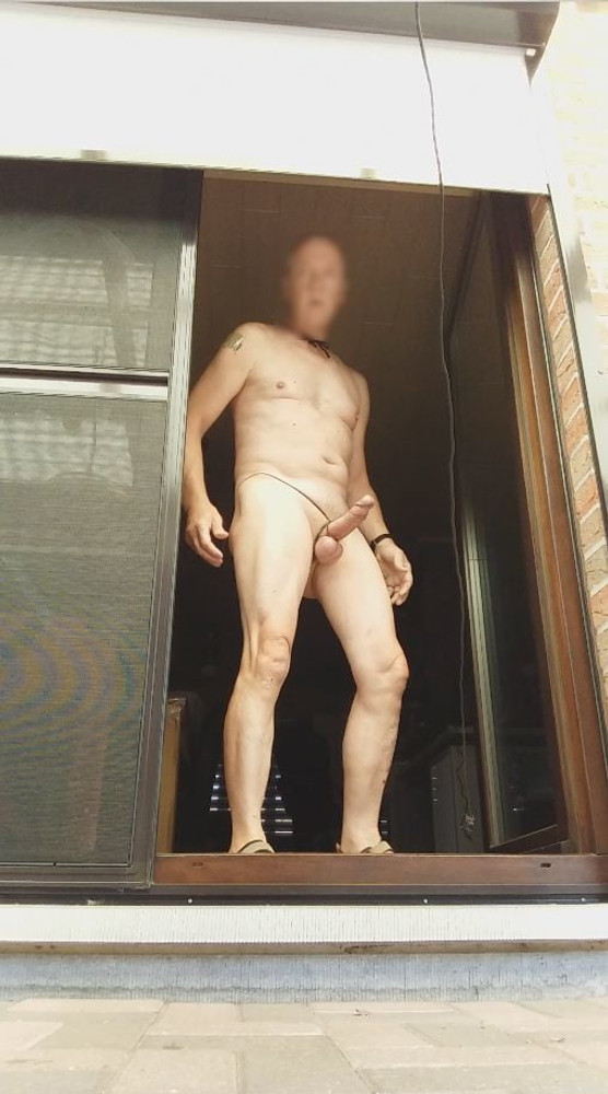 public outdoor exhibitionist bondage window jerking #58